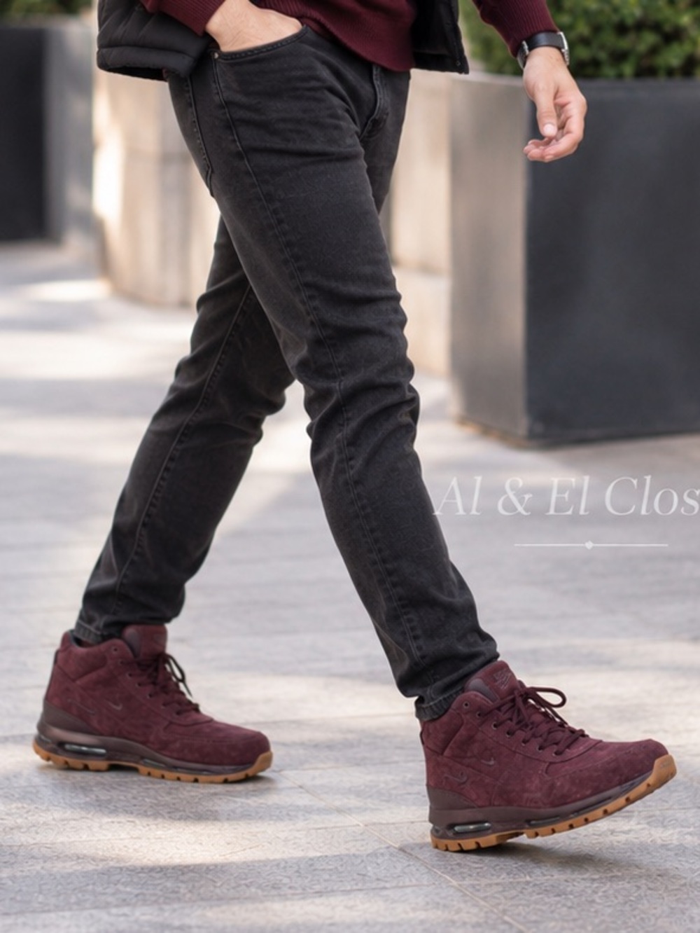 Nike Air Max Goadome Boots Burgundy Suede Men’s 9.5 865031-602 New Without Box